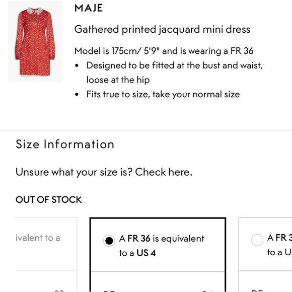 NWT Maje Rouges Raina Horse-Print Jacquard Dress with Guipure Collar Size US 4 - Picture 13 of 13